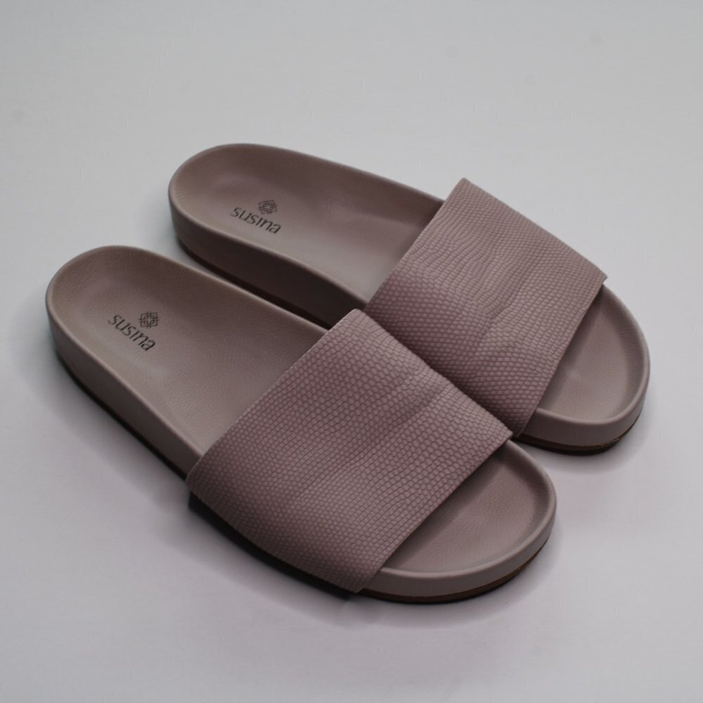 Susina Mauve Slide Sandals